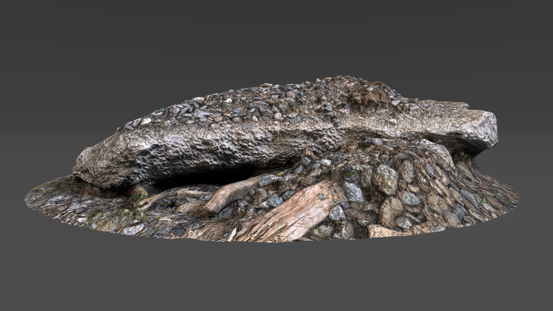 Debris - Rocks Low-poly 3D model_12