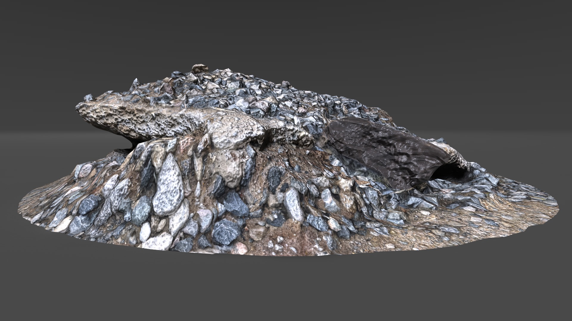 Debris - Rocks Low-poly 3D model_10