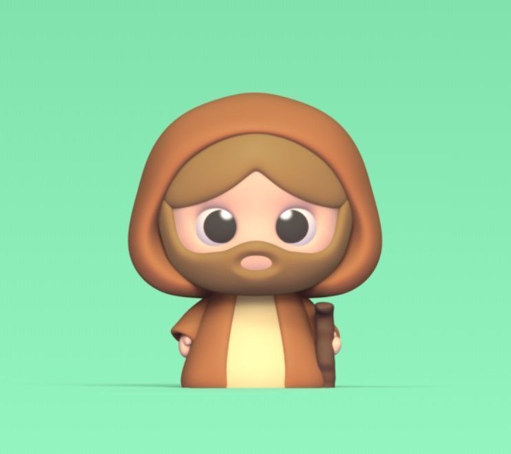 Cute Nativity Scene 3D print model_5