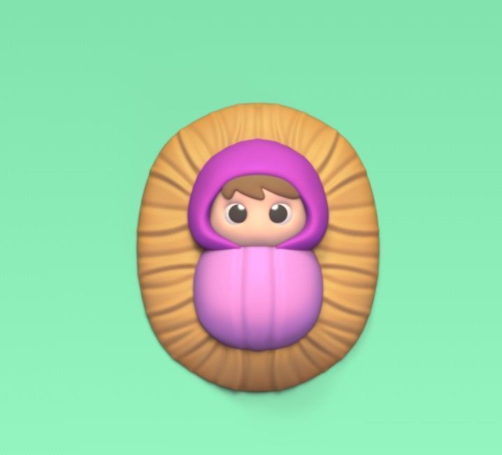 Cute Nativity Scene 3D print model_7