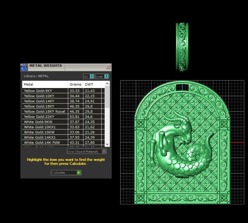 pendant capricorn astrology zodiac sign 1485 3D print model_5