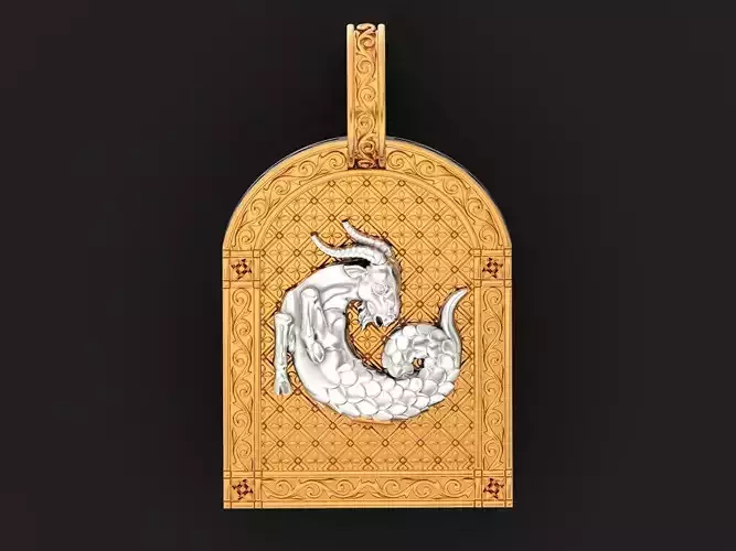 pendant capricorn astrology zodiac sign 1485 3D print model
