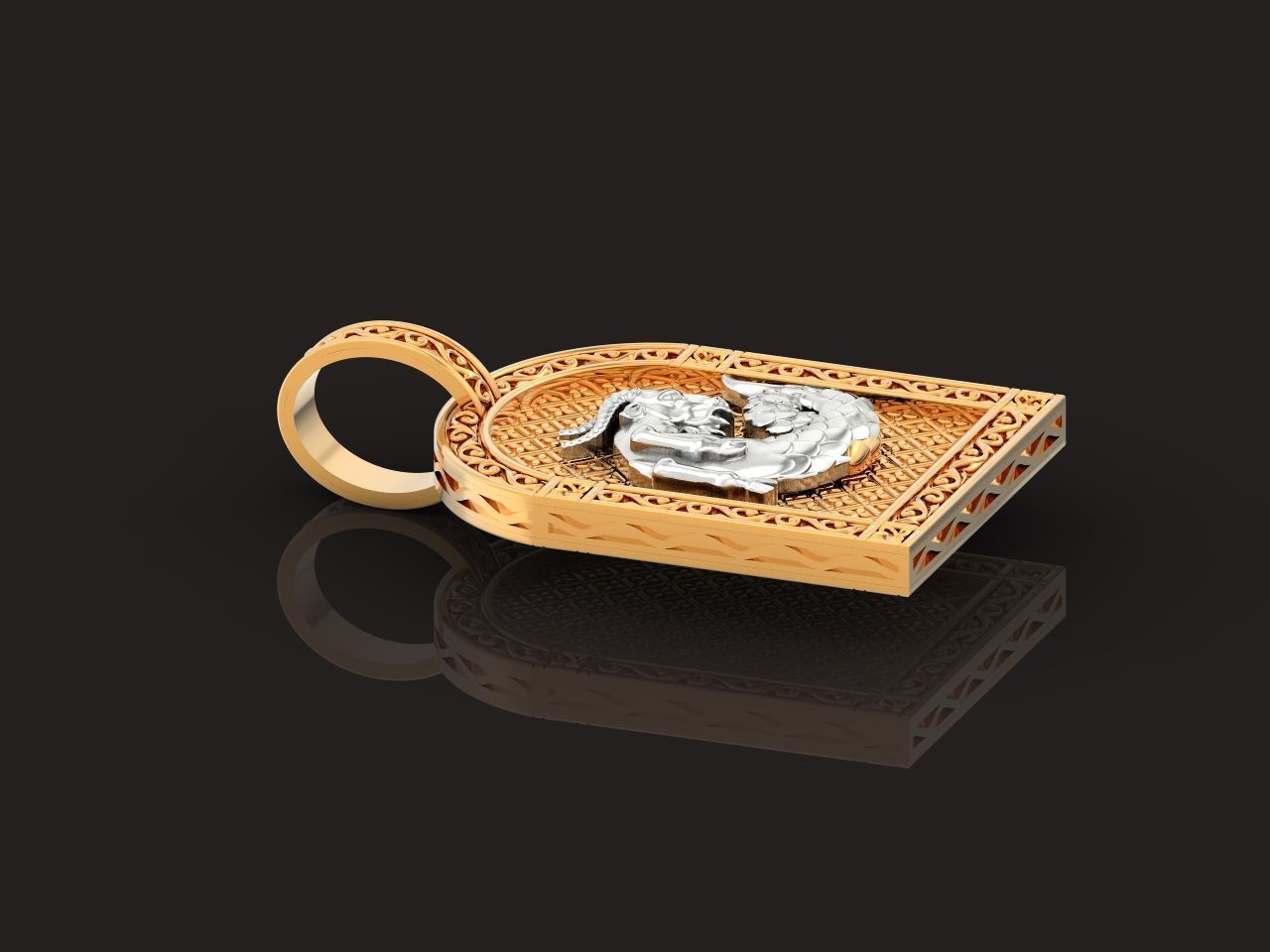 pendant capricorn astrology zodiac sign 1485 3D print model_36