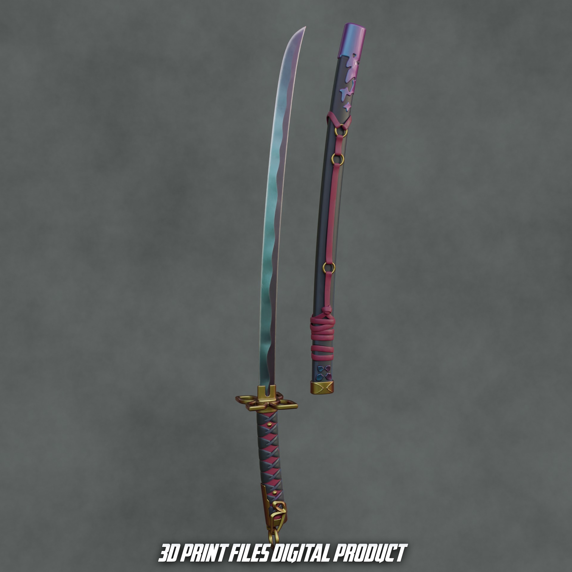 Psylocke Psy Cosplay Katana Marvel Rivals 3D print model_1