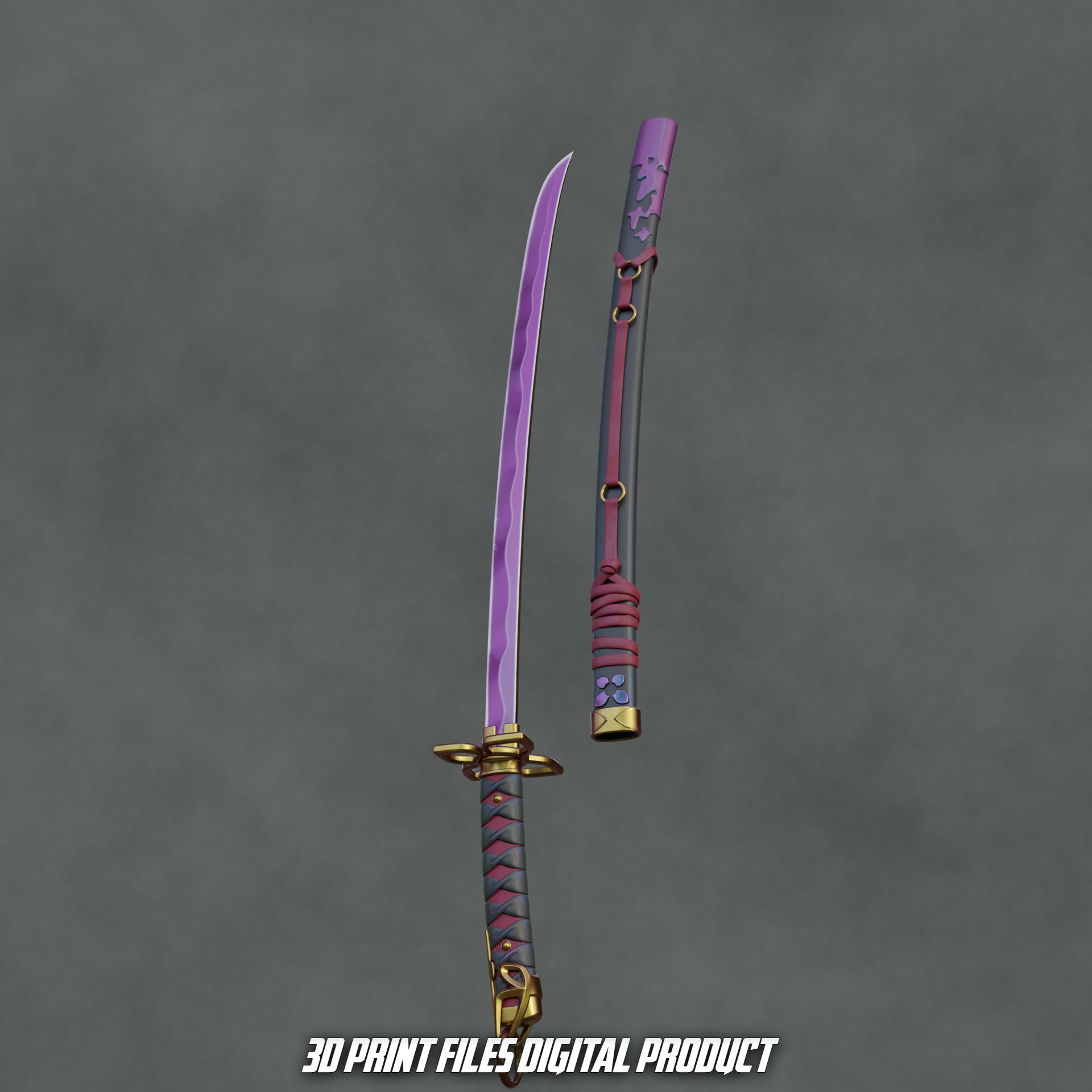 Psylocke Psy Cosplay Katana Marvel Rivals 3D print model_2