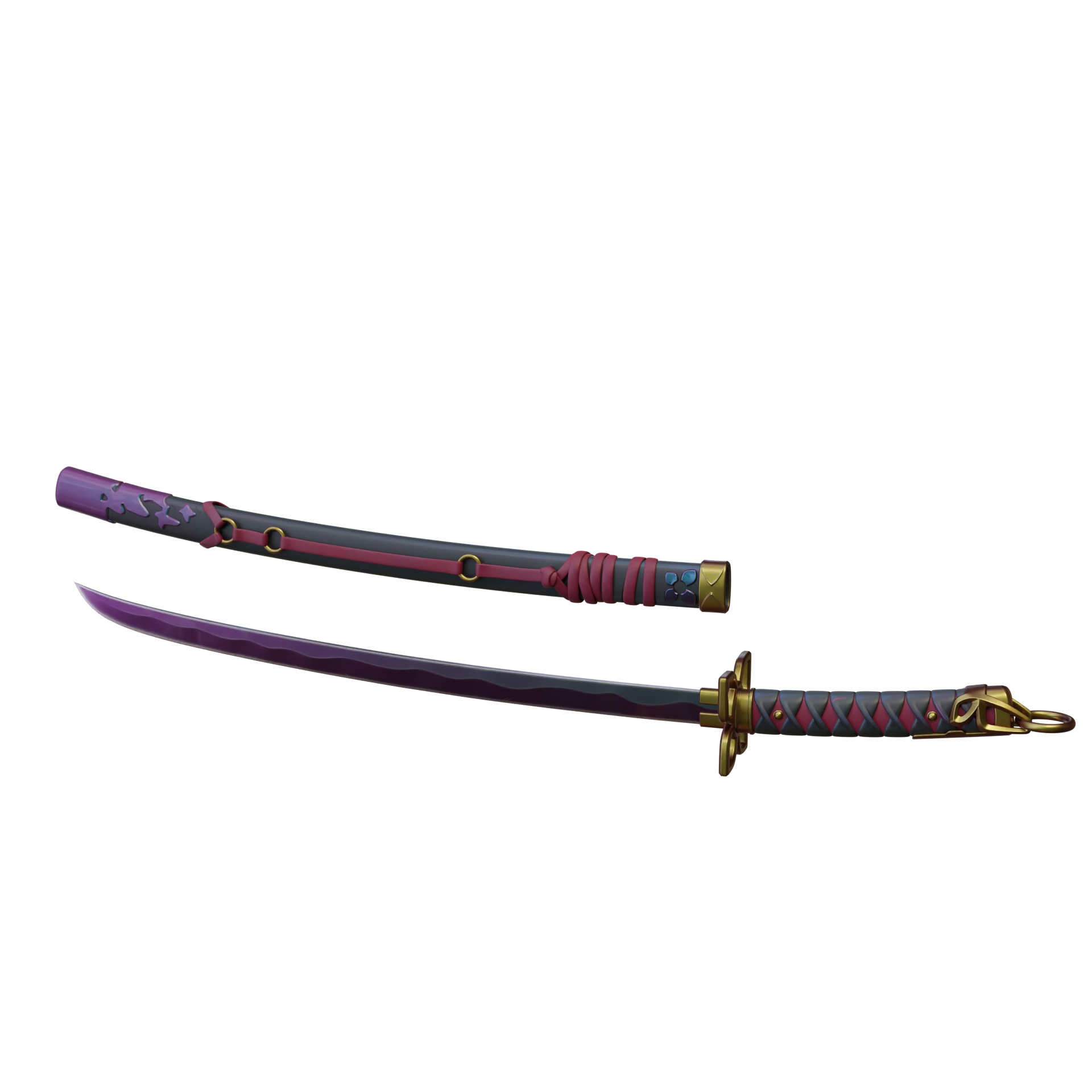 Psylocke Psy Cosplay Katana Marvel Rivals 3D print model_12