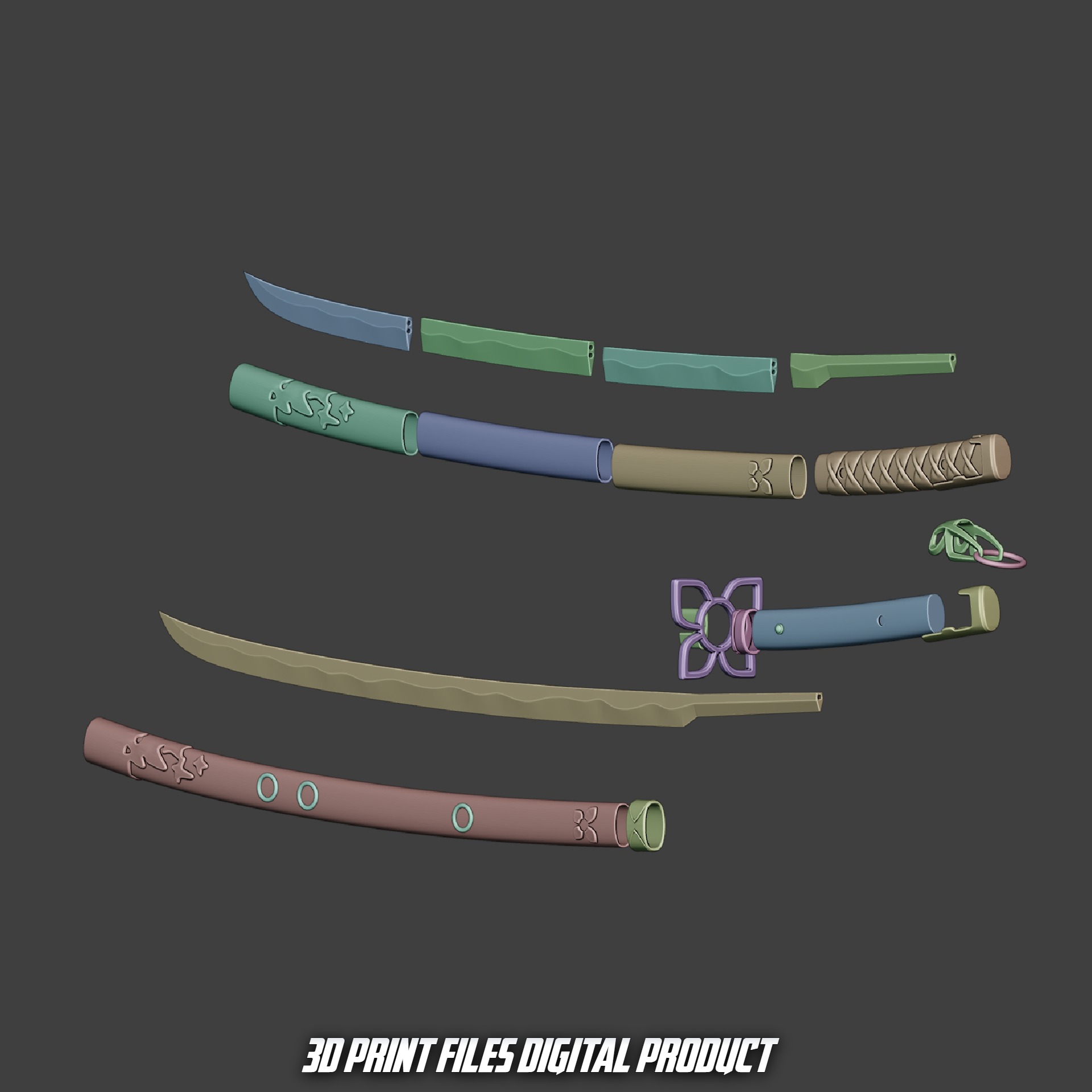 Psylocke Psy Cosplay Katana Marvel Rivals 3D print model_5