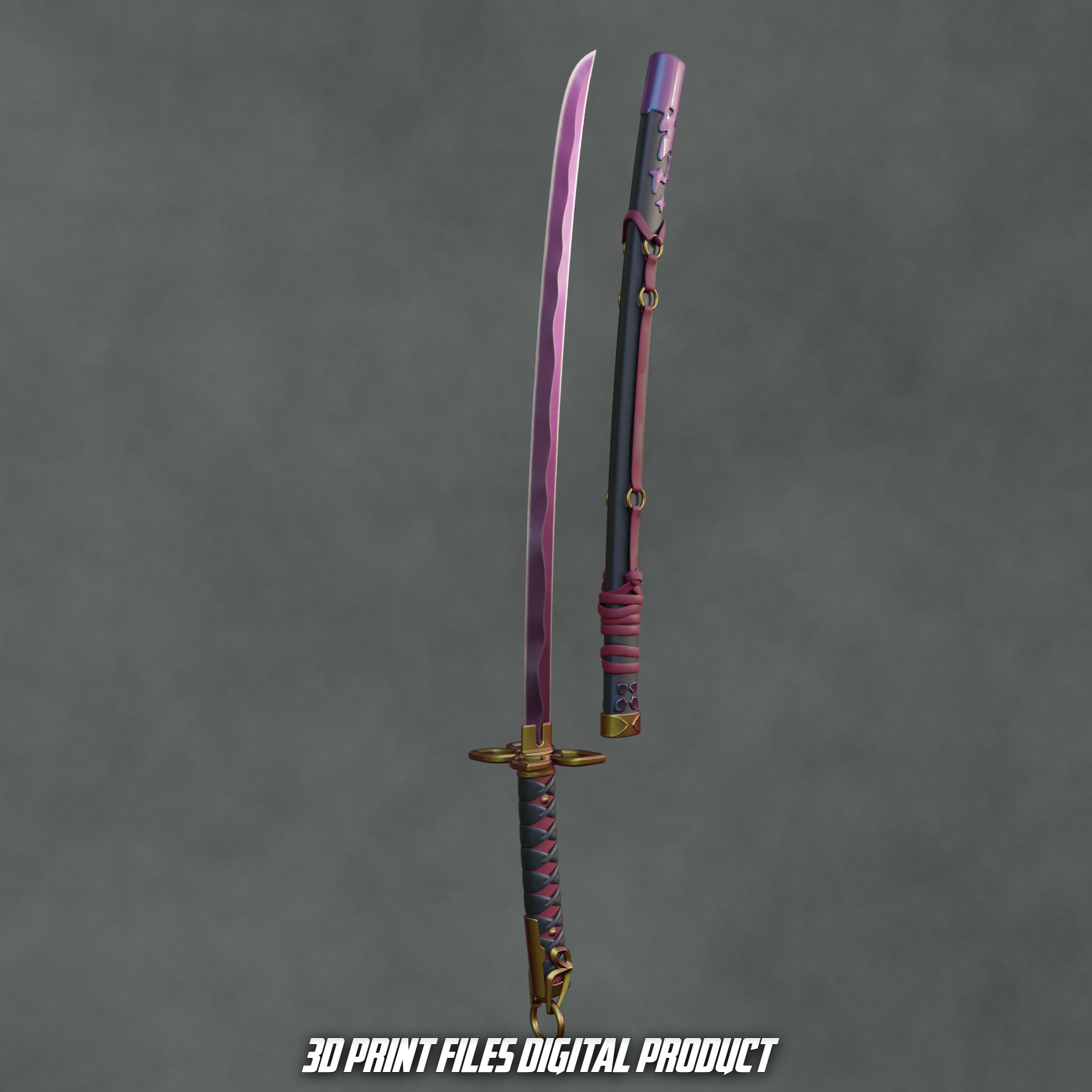 Psylocke Psy Cosplay Katana Marvel Rivals 3D print model_3
