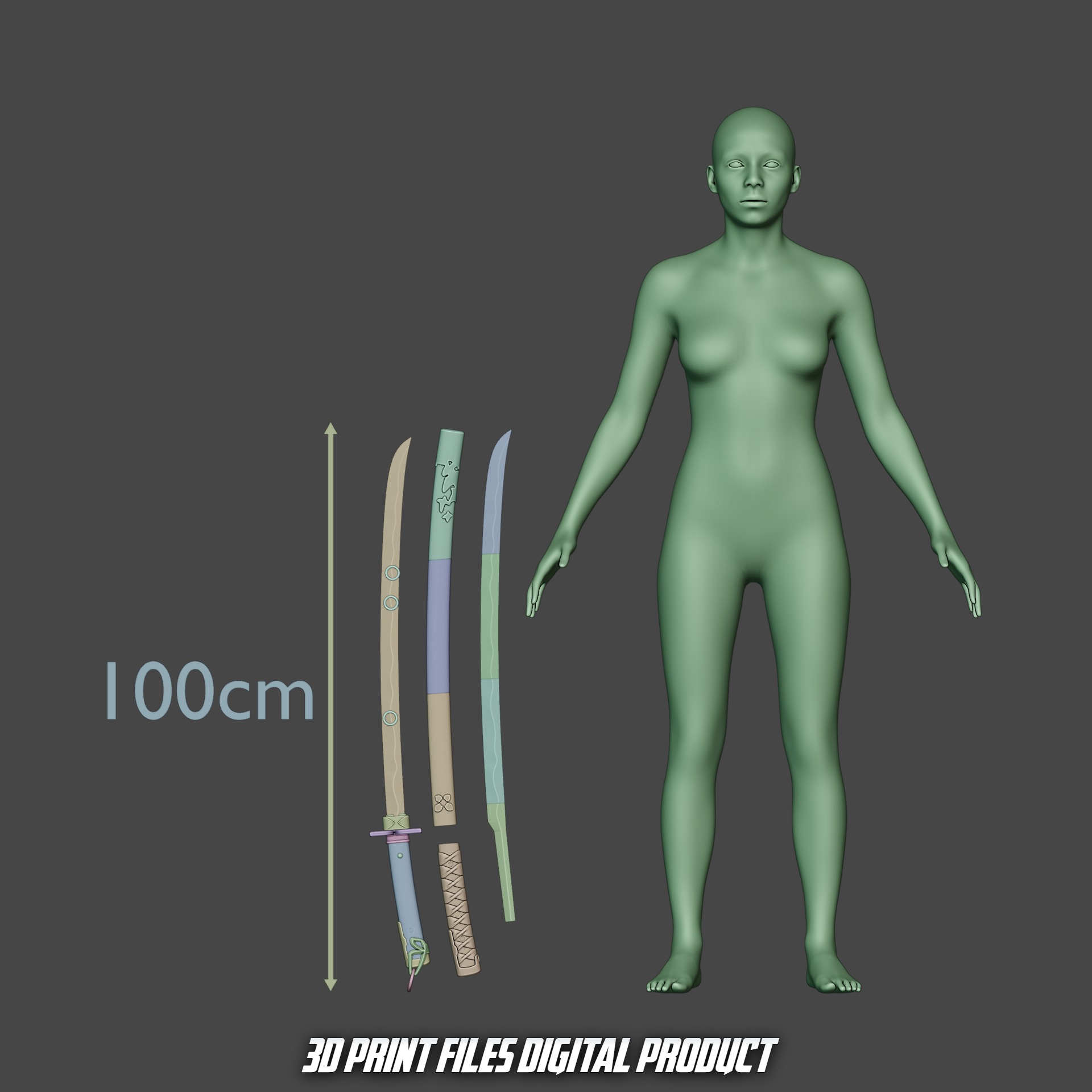 Psylocke Psy Cosplay Katana Marvel Rivals 3D print model_10