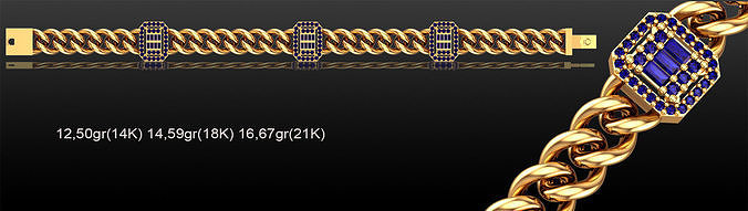 Flexible model for casting 3d chain 19 cm 3D print model