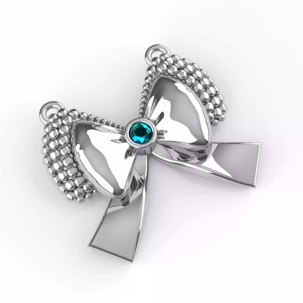 Bow Pendant 3D print model_0