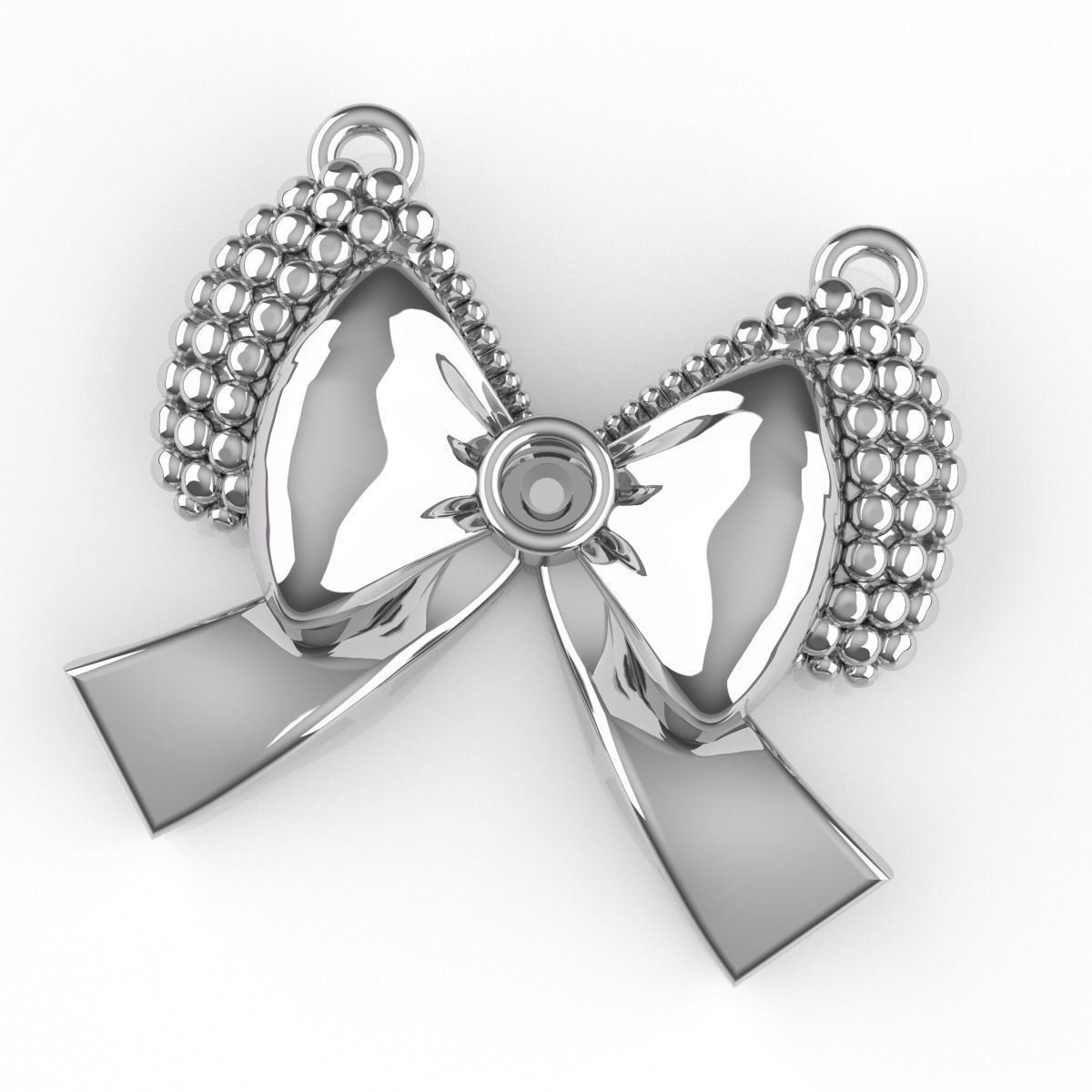 Bow Pendant 3D print model_2