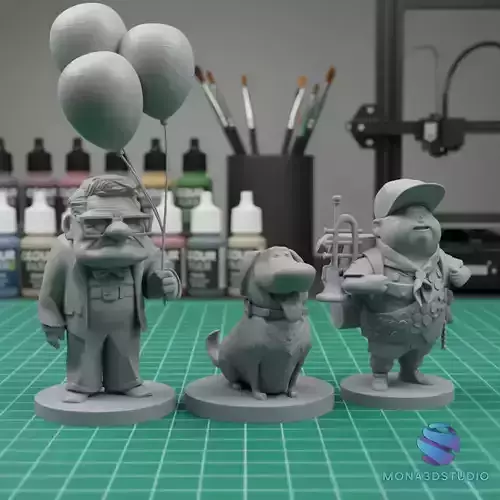 UP Collection   STL Models Carl with Balloons  Russell Dug 