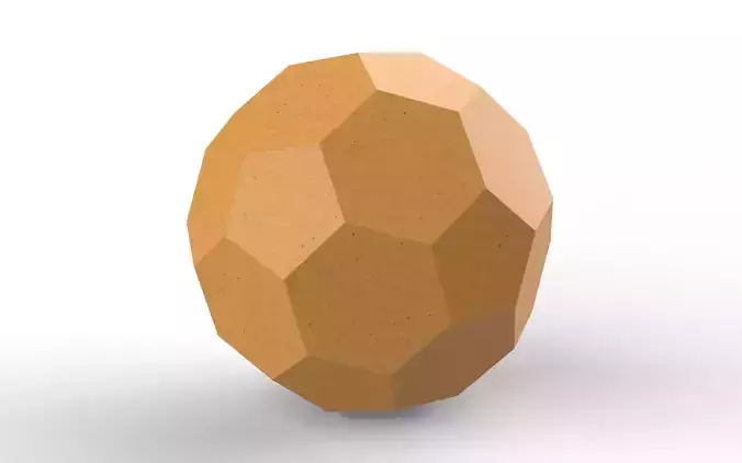 Realistic Kraft Paper Football including die-cut file