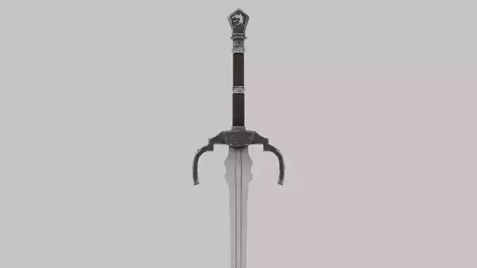 Witcher Sword Low-poly 3D model