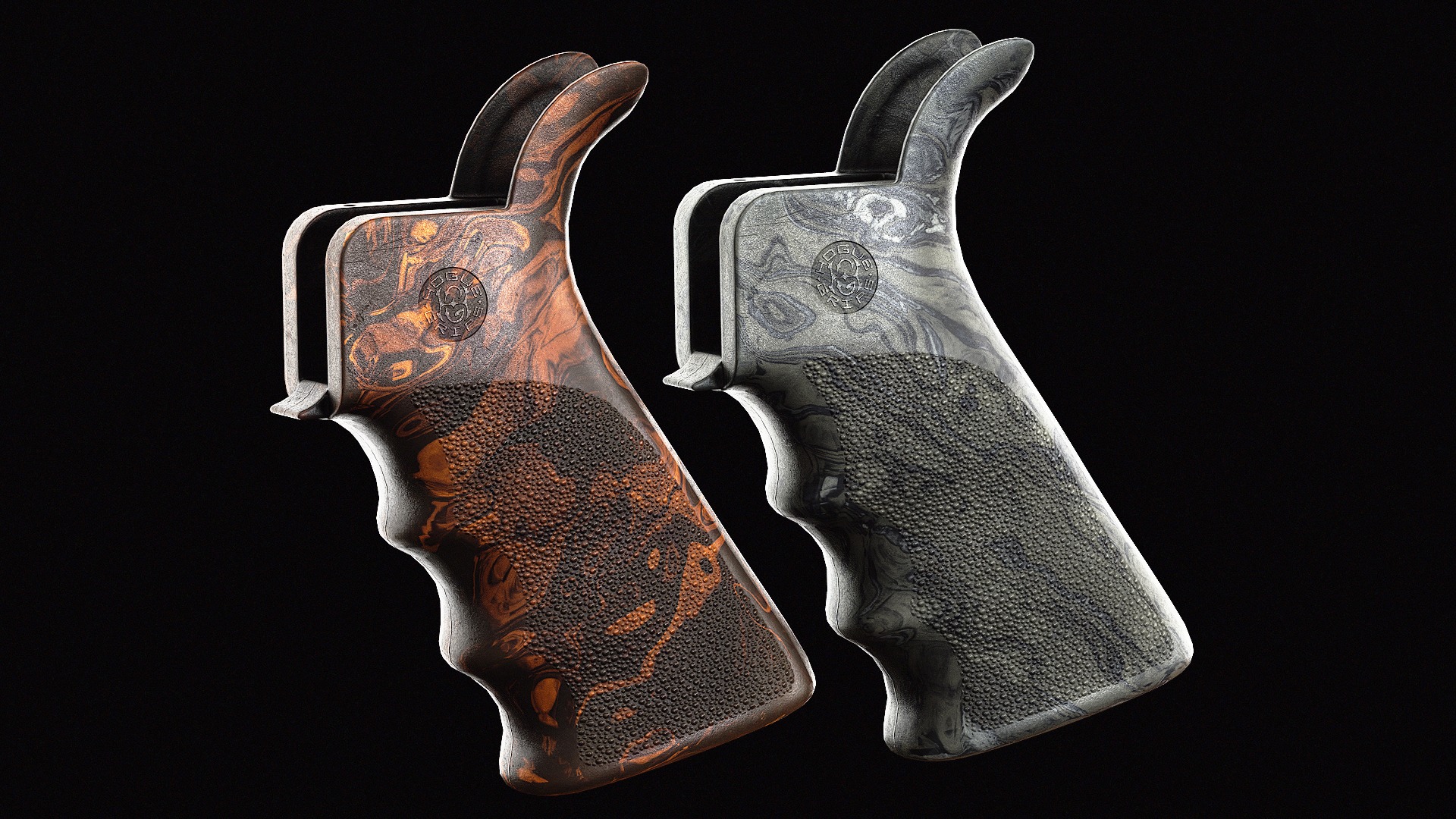 Hogue Overmolded AR Grip Low-poly 3D model_4