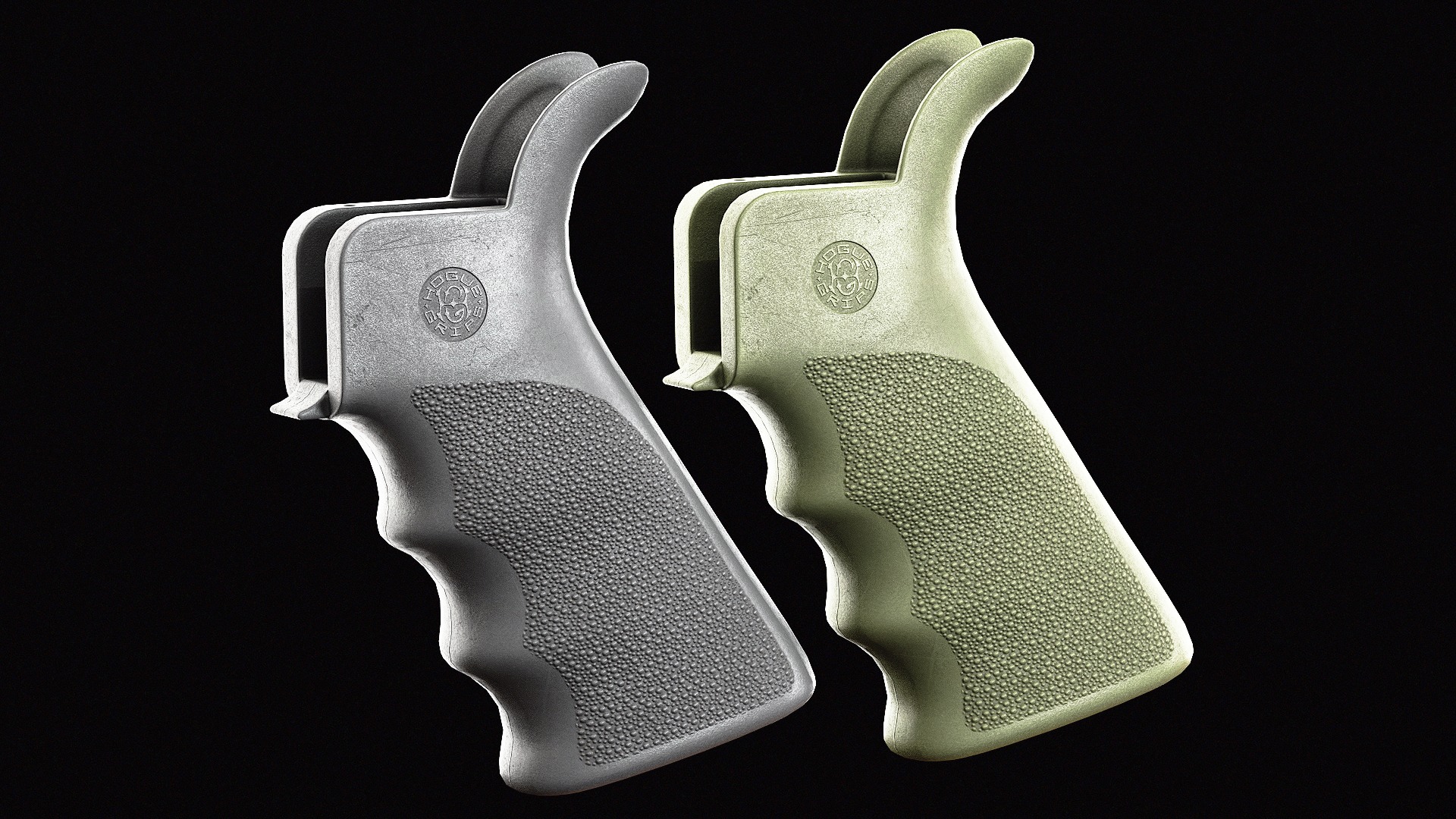 Hogue Overmolded AR Grip Low-poly 3D model_3