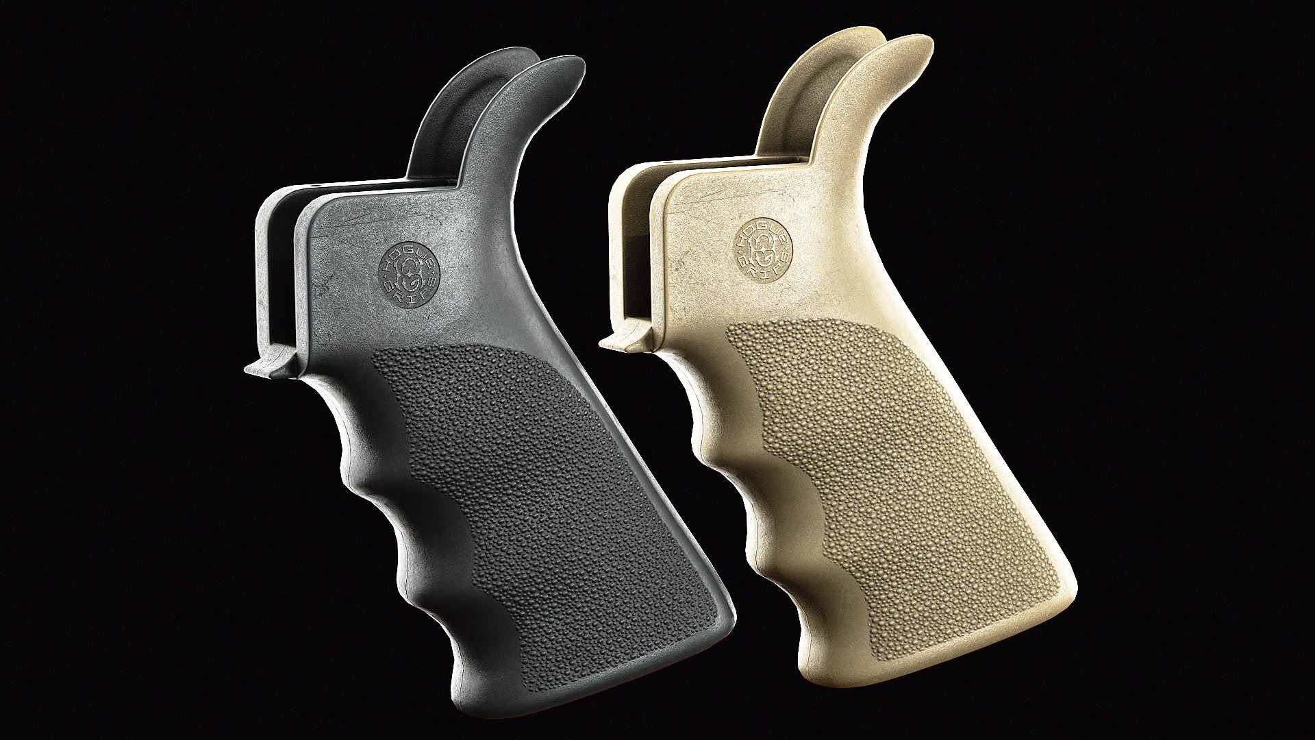 Hogue Overmolded AR Grip Low-poly 3D model_2