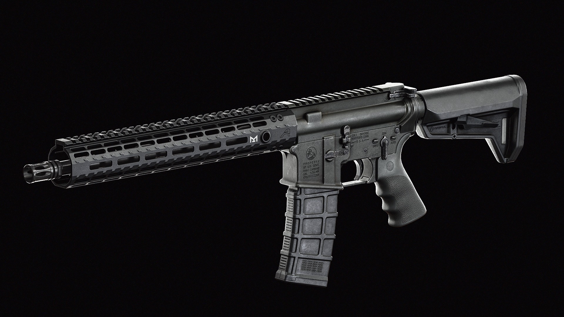 Hogue Overmolded AR Grip Low-poly 3D model_9