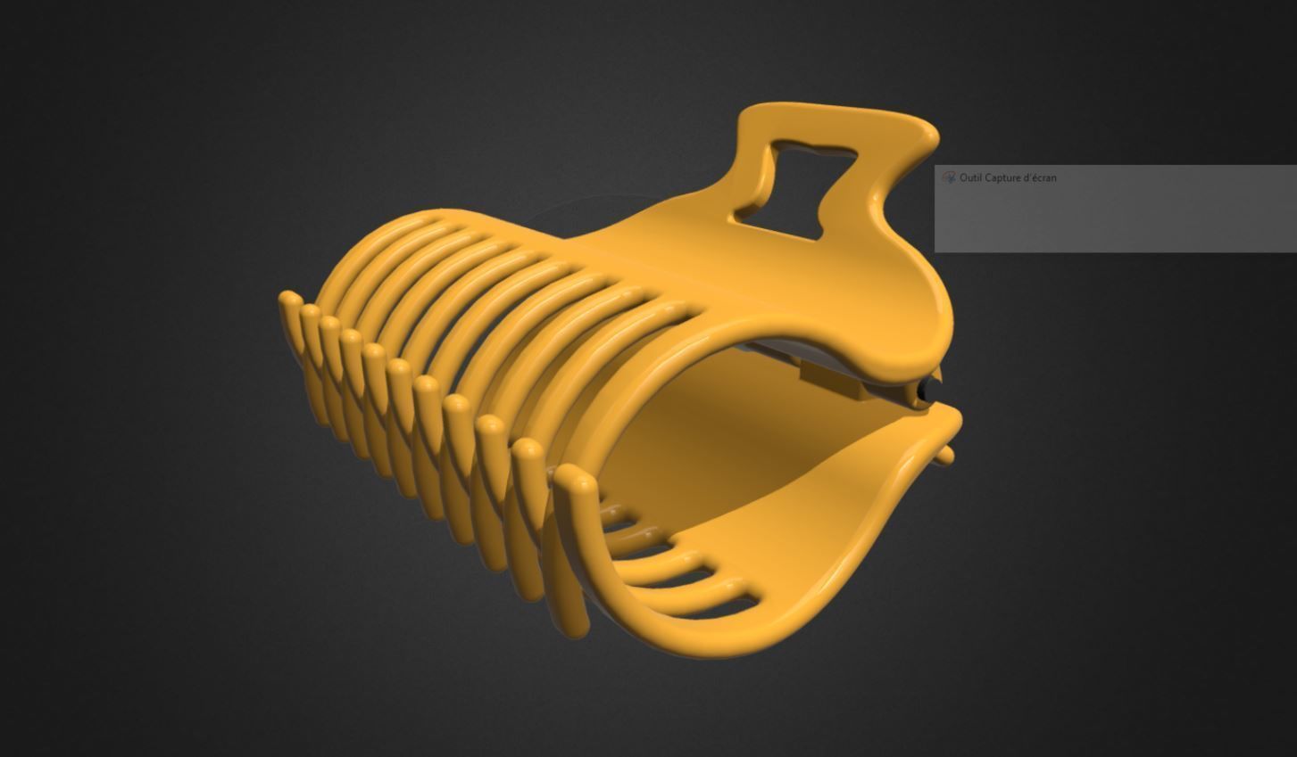 Hair clip 3D model_3