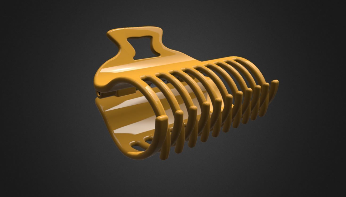Hair clip 3D model_2