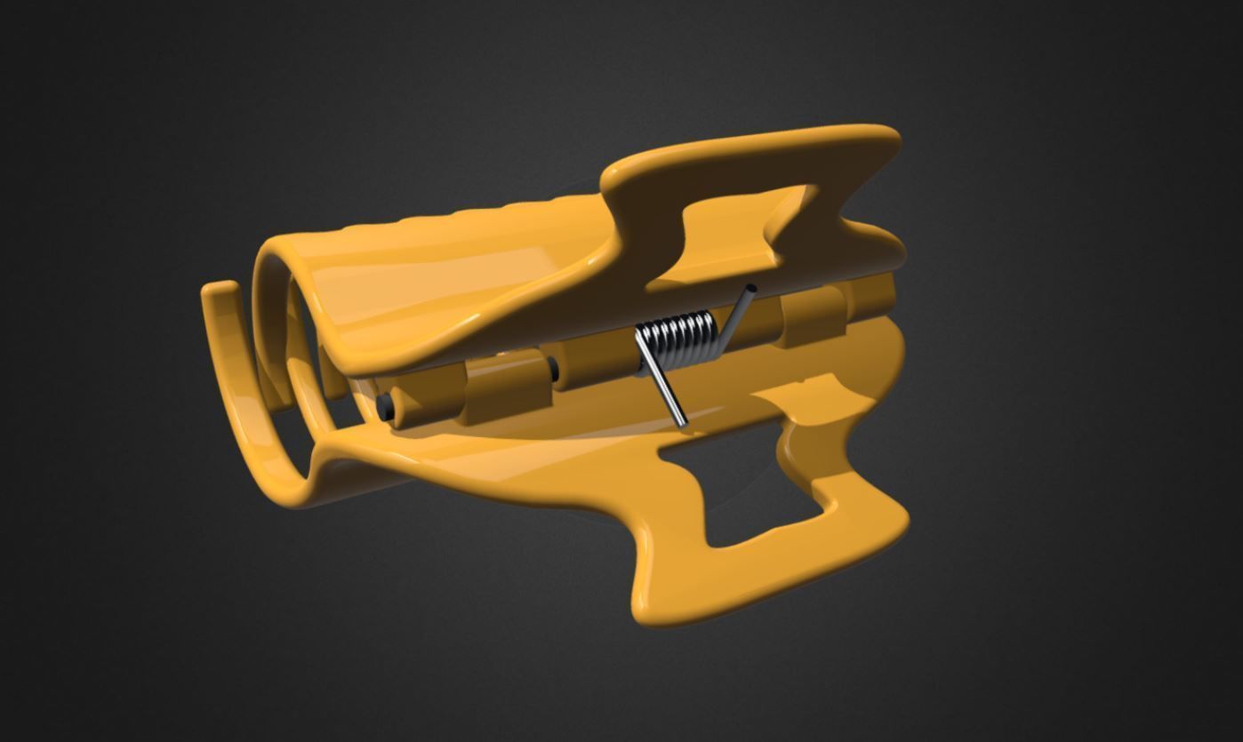 Hair clip 3D model_4