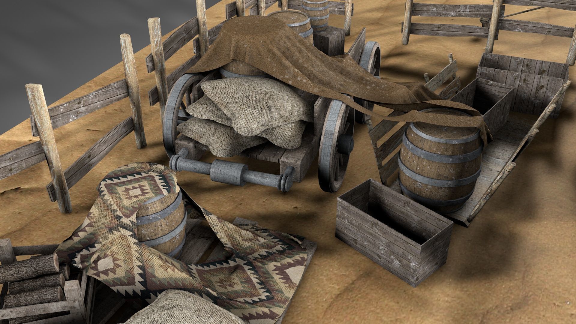 Traditional Nomad Tent v2 3D model_12