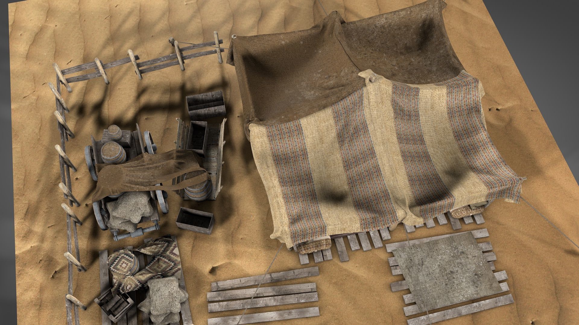 Traditional Nomad Tent v2 3D model_11