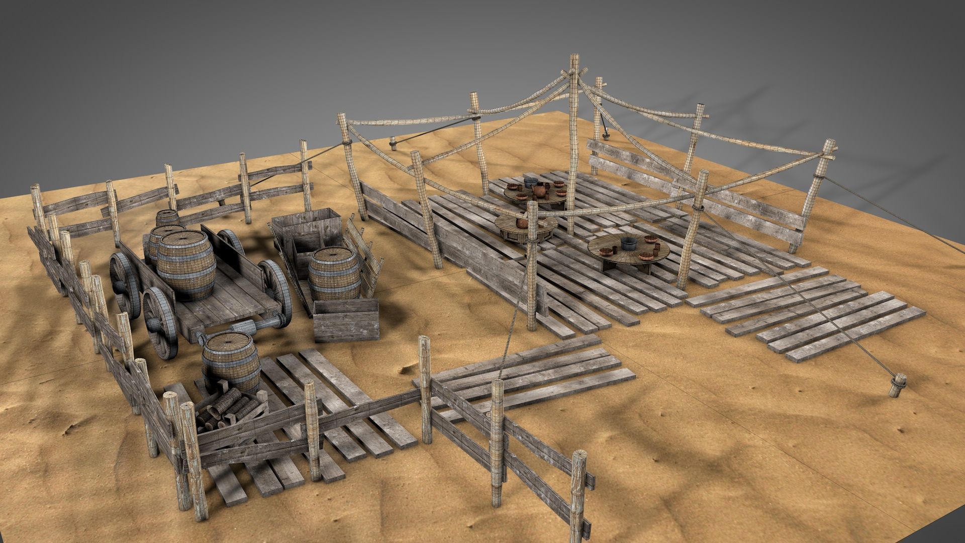 Traditional Nomad Tent v2 3D model_14