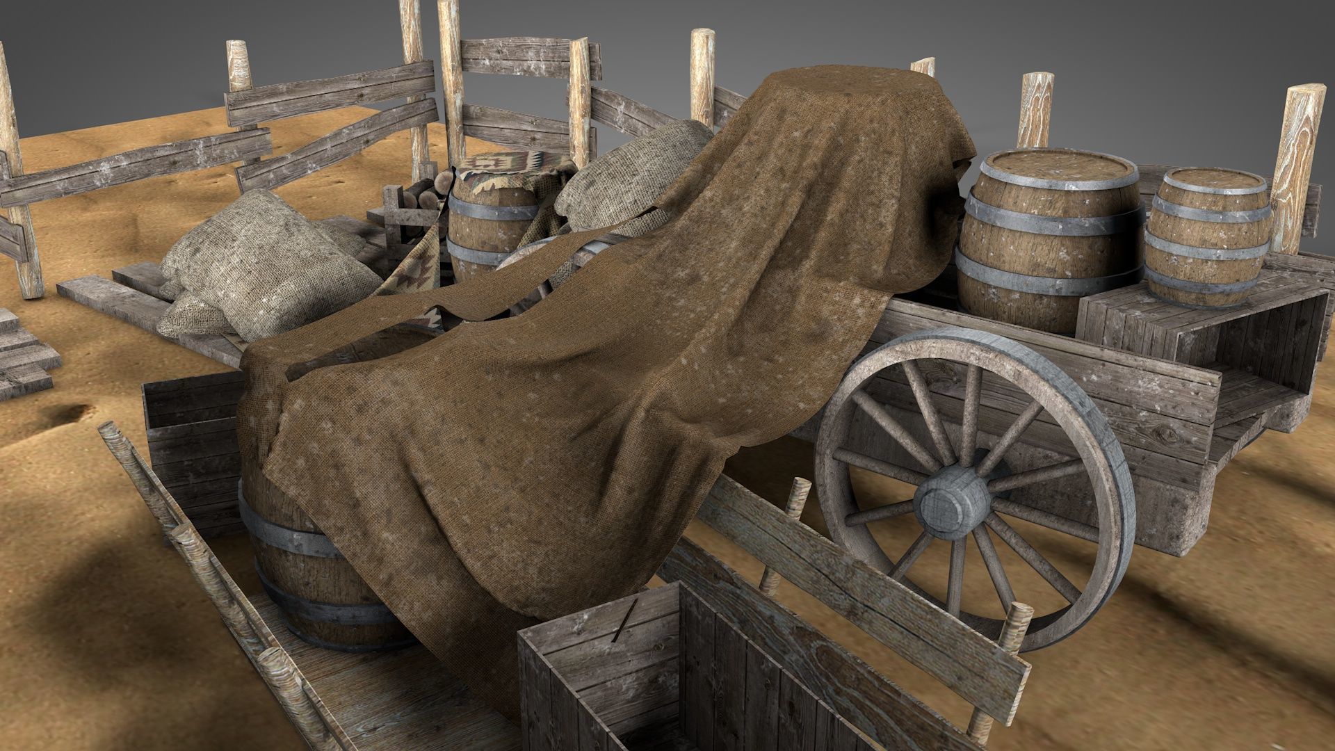 Traditional Nomad Tent v2 3D model_13