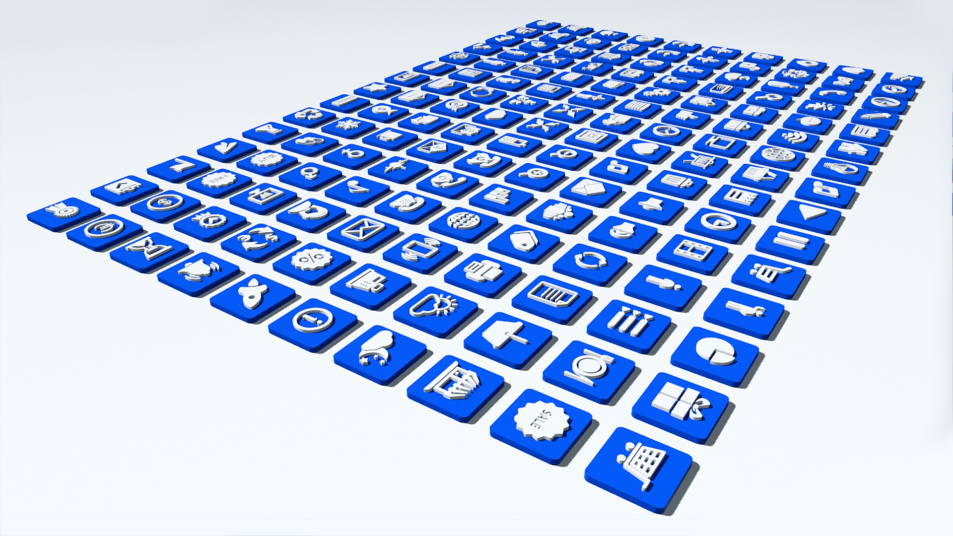 150 Useful Simple Icons 3D model_5