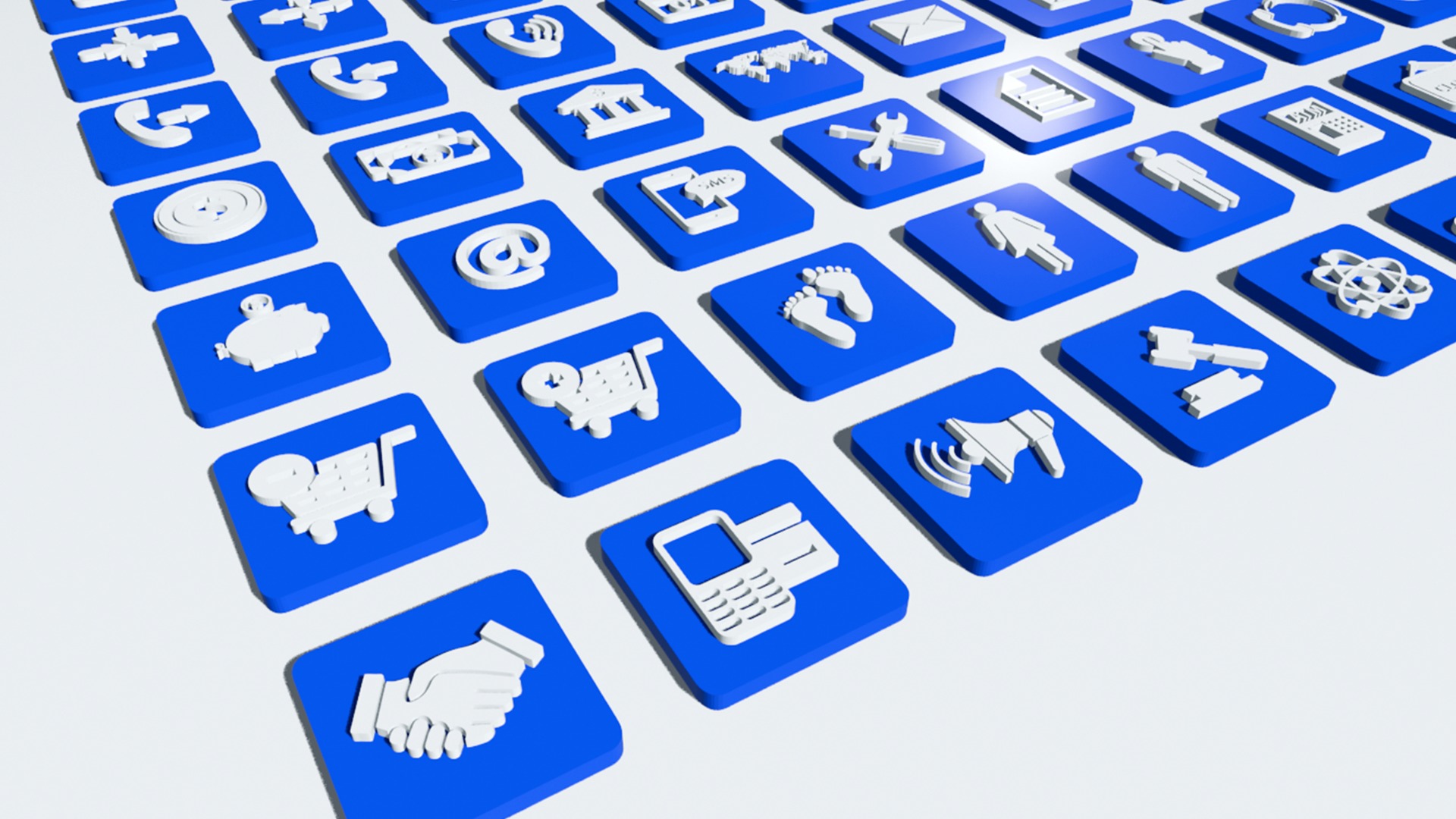 150 Useful Simple Icons 3D model_7