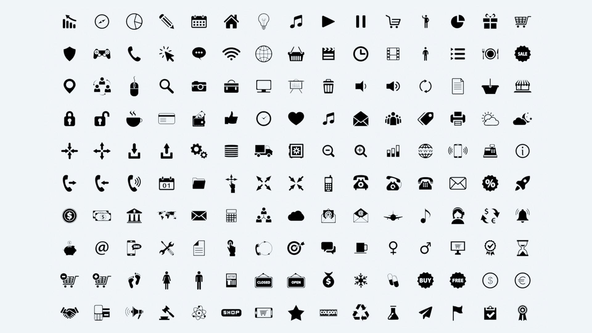 150 Useful Simple Icons 3D model_12