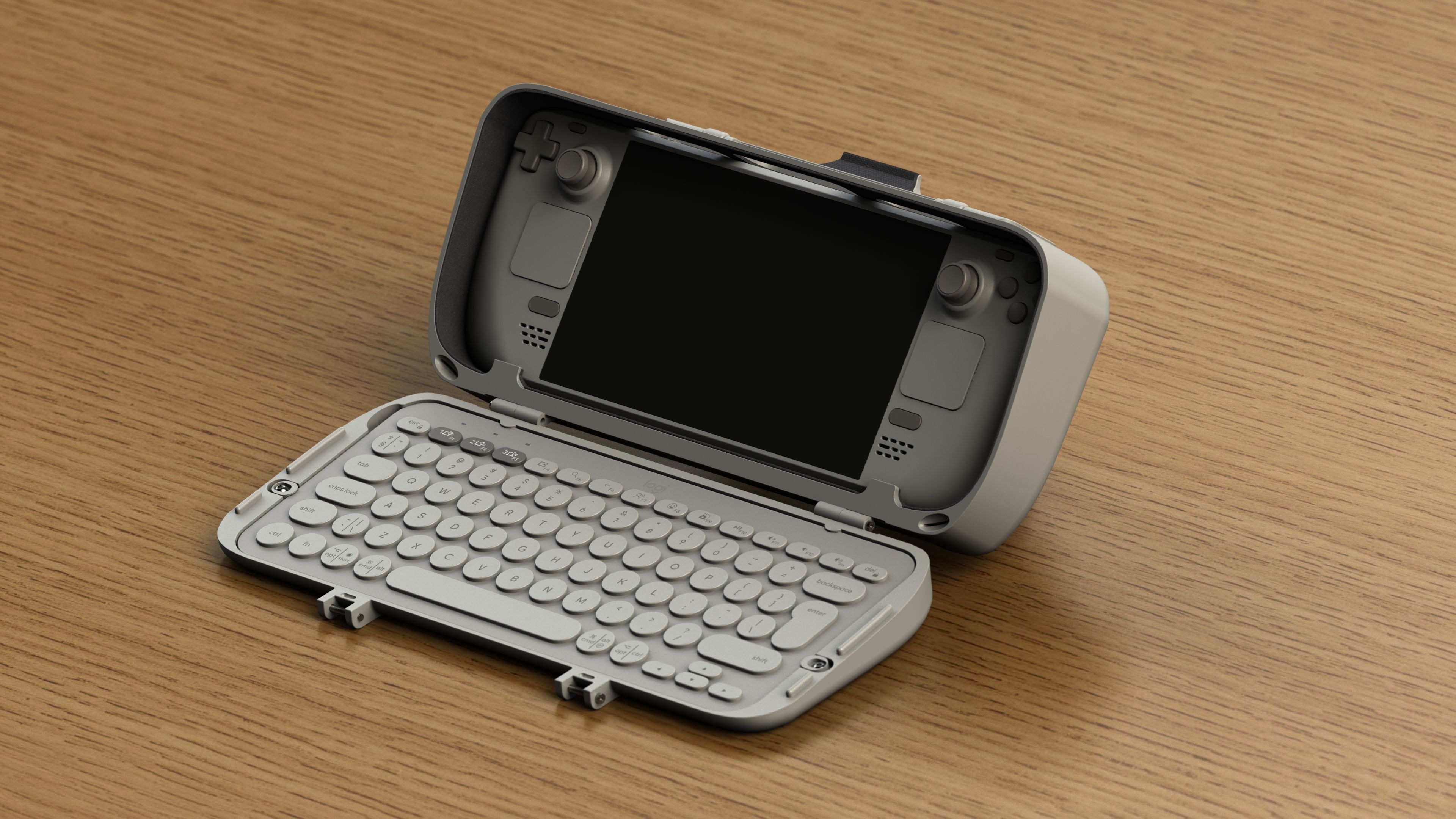 Steam Deck Play and Work Case 3D print model_1