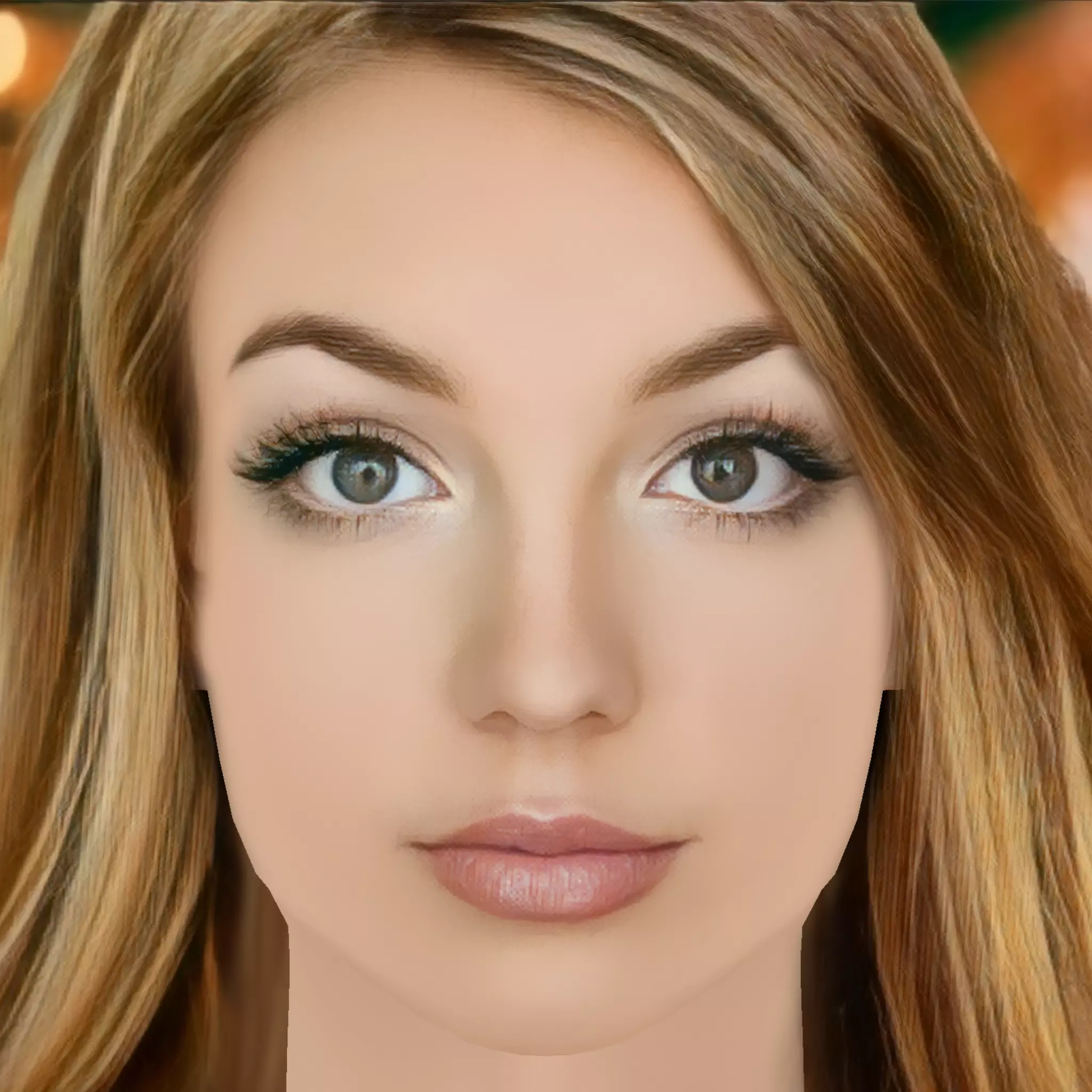 Britney Spears Head - No Hair - Low poly head for game Low-poly 3D model_0
