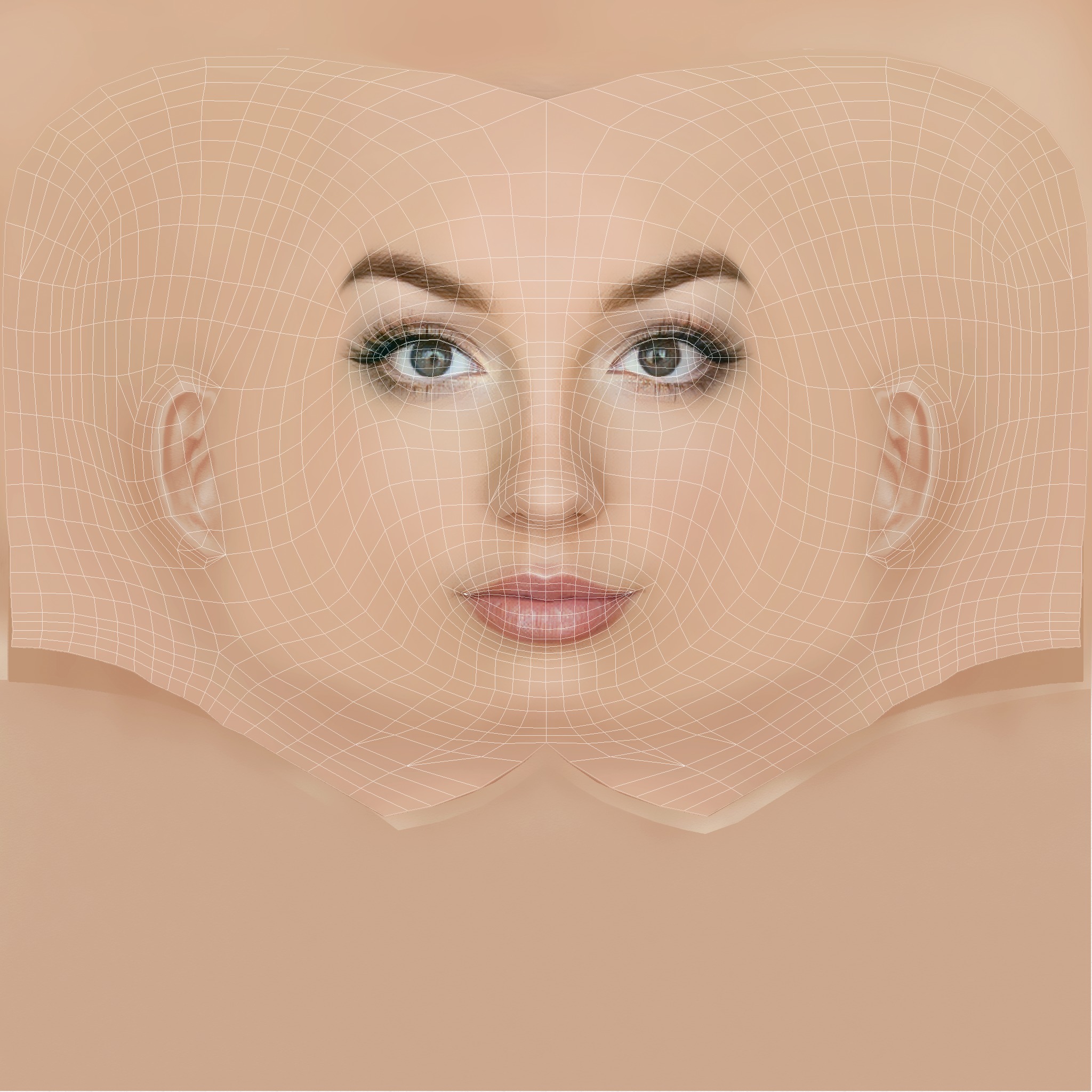 Britney Spears Head - No Hair - Low poly head for game Low-poly 3D model_9