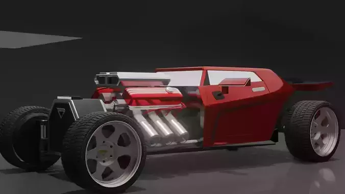Stunning Hot Rod Concept Car 3D Model