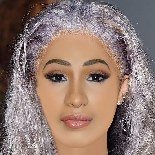 Cardi B Head - No Hair - Low poly head for game Low-poly 3D model