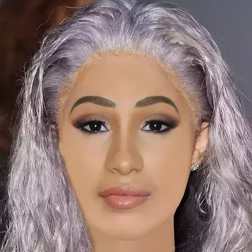 Cardi B Head - No Hair - Low poly head for game