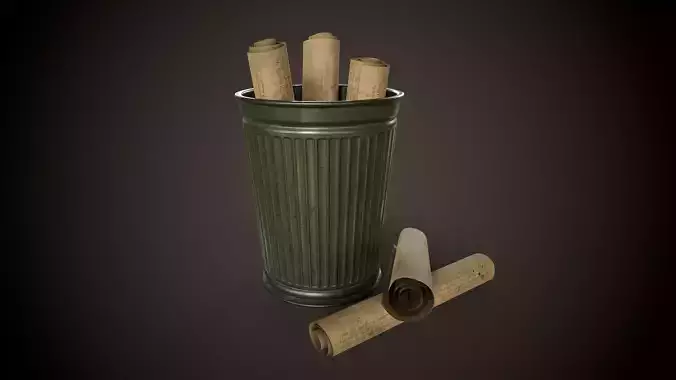 Vintage Office Trash Bin