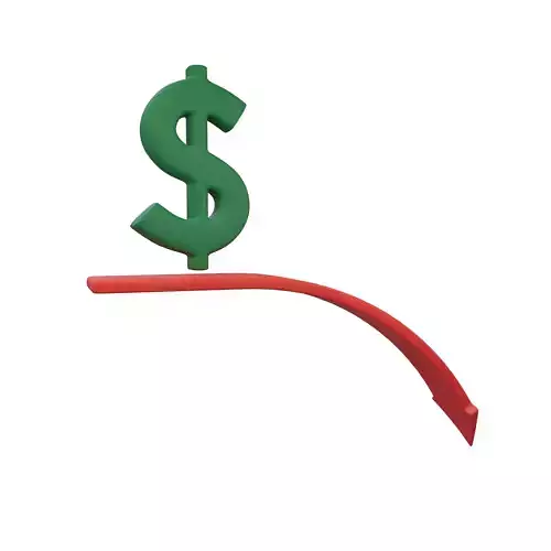 Dollar Trend Down Icon v1 001