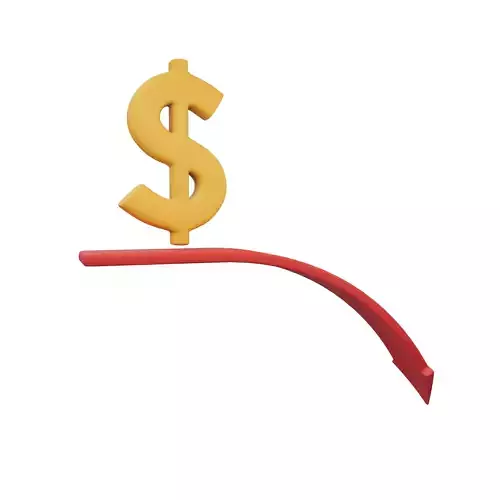 Dollar Trend Down Icon v1 002