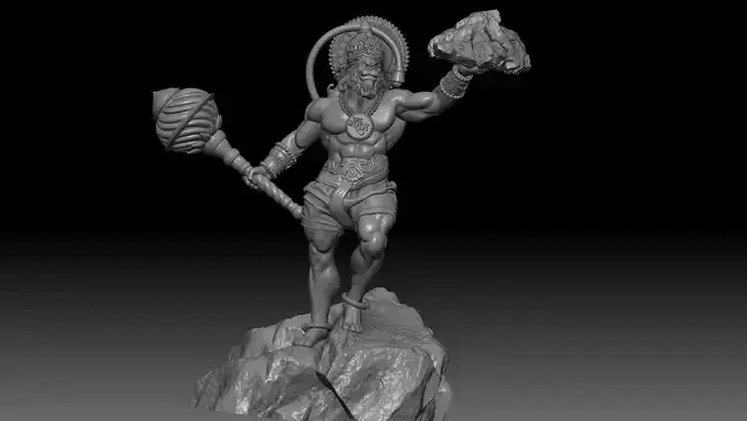 Hanuman ji 3D print model