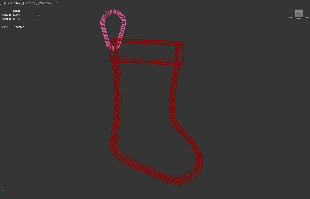 Stylized Low-Poly Christmas Stocking Set  Low-poly 3D model_17