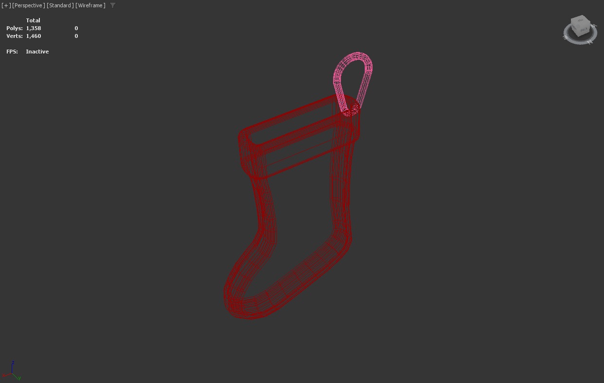 Stylized Low-Poly Christmas Stocking Set  Low-poly 3D model_16