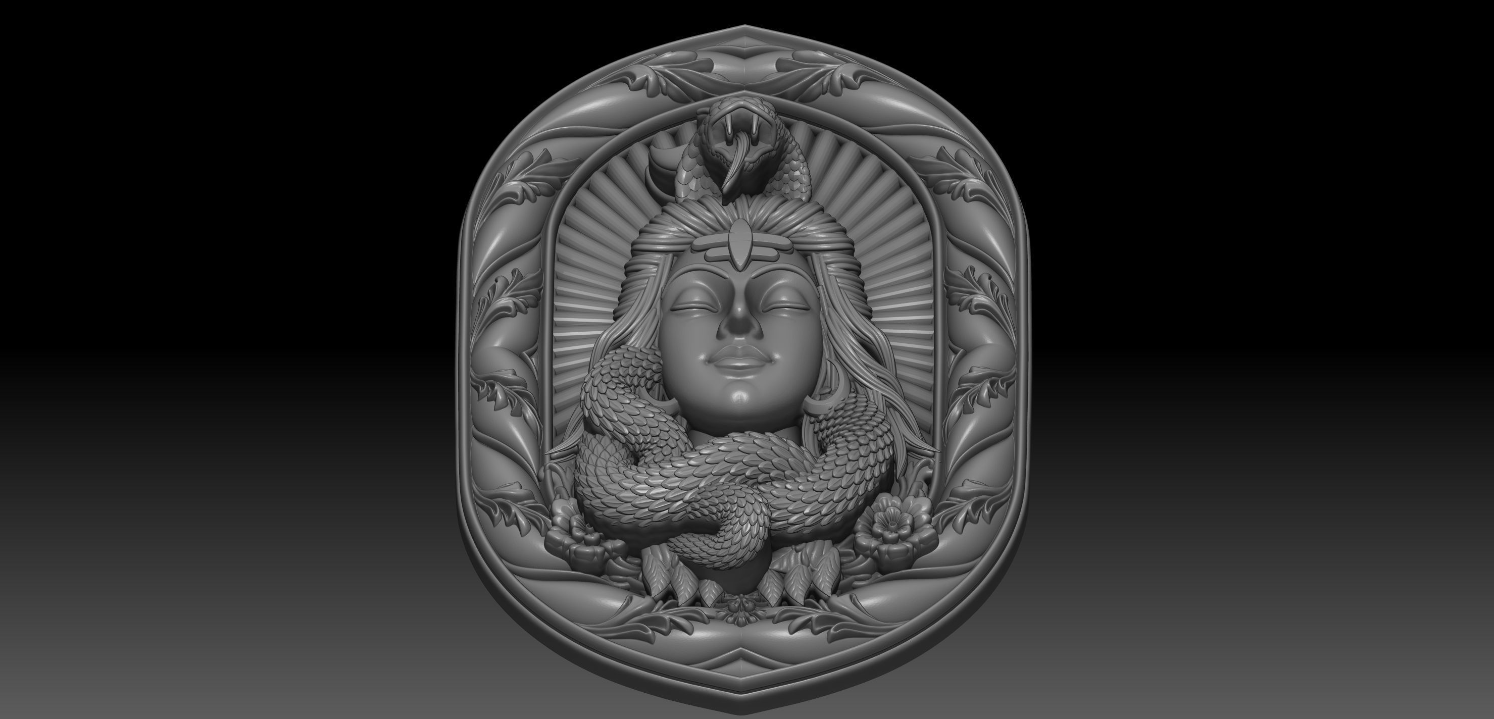 shiva hindu god idol for 3d print and CNC 3D print model_3