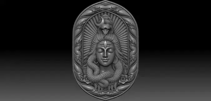 shiva hindu god idol for 3d print and CNC 3D print model