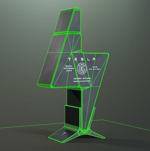 Tesla Mezcal Low-poly 3D model 4