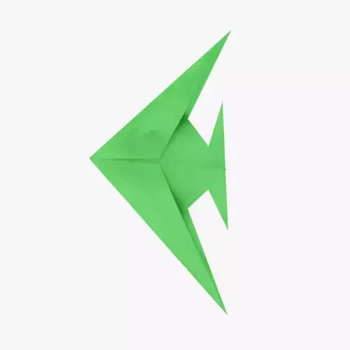 Origami Angelfish Low-poly 3D model