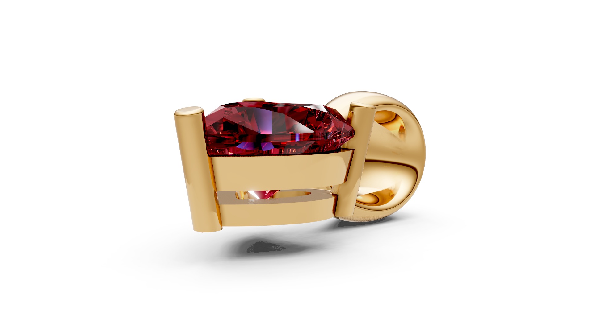 Heart pendant 3D print model_6